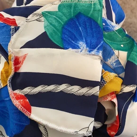 ALIA vintage floral nautical summer button up - Picture 6 of 6